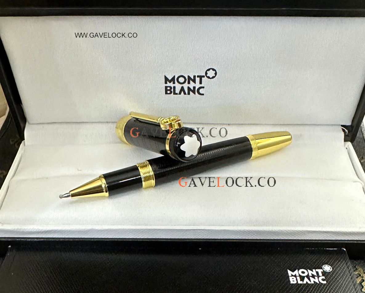 AAA Copy Mont blanc Arthur Conan Doyle Rollerball Pen Black&Gold